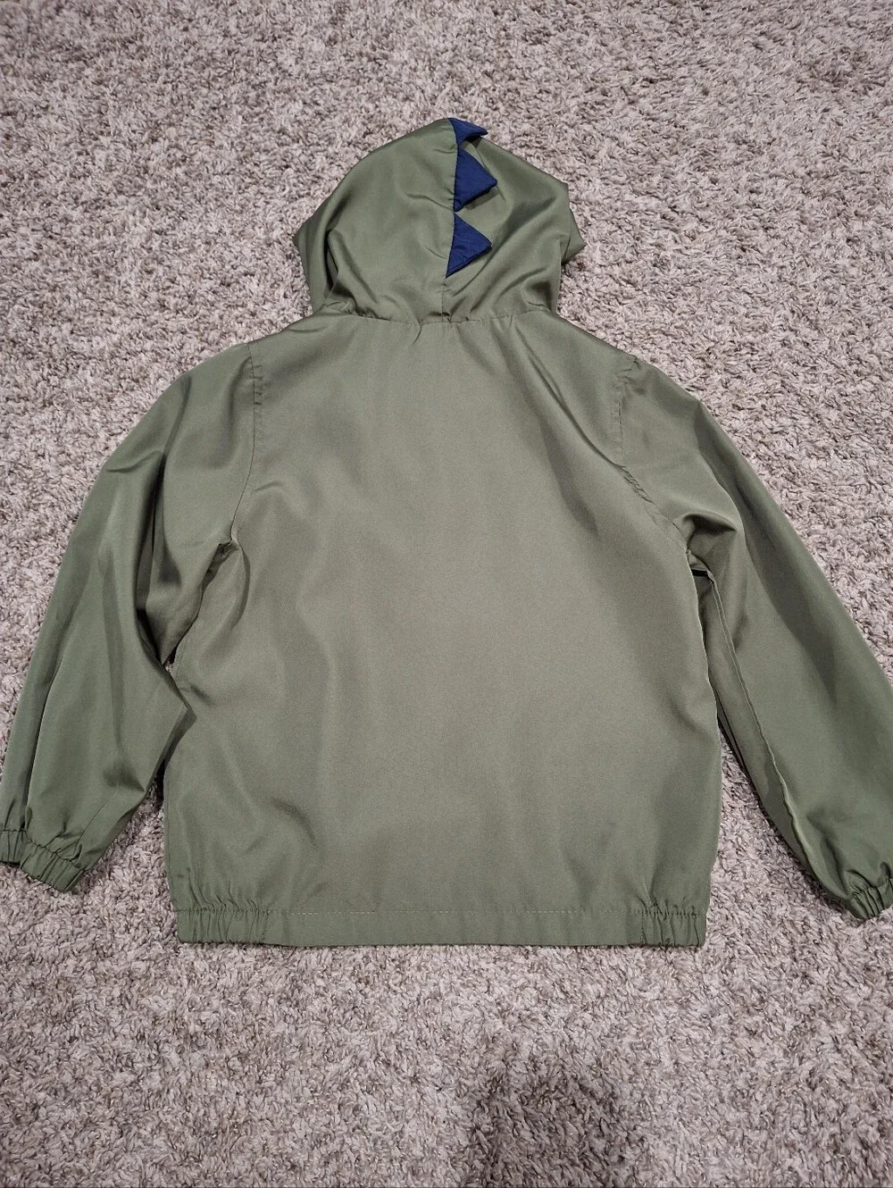 Carters Kids Green Olive Dino Hooded Windbreaker Jacket Coat Size 5 Years